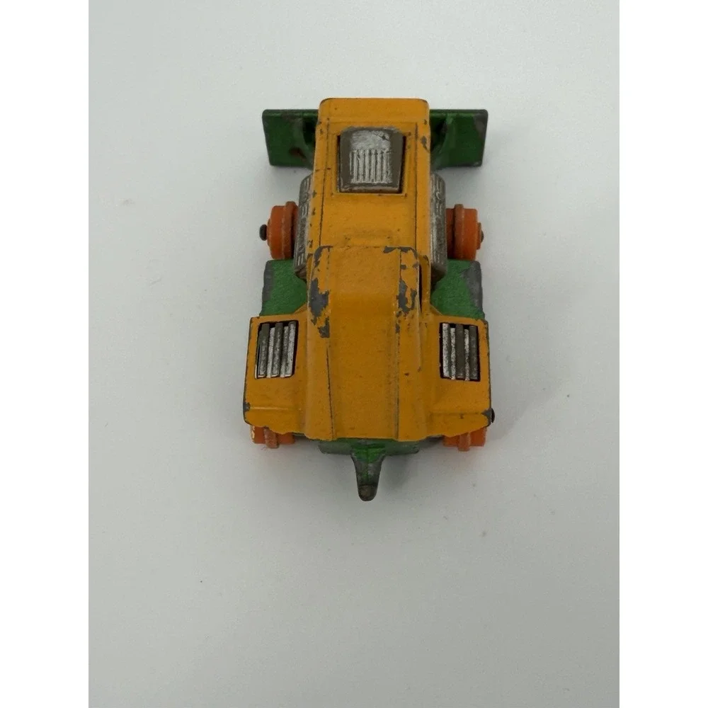 Vintage Lot of 4 Matchbox Vehicles No 12 Big Bull Bulldozers Tank Dragster